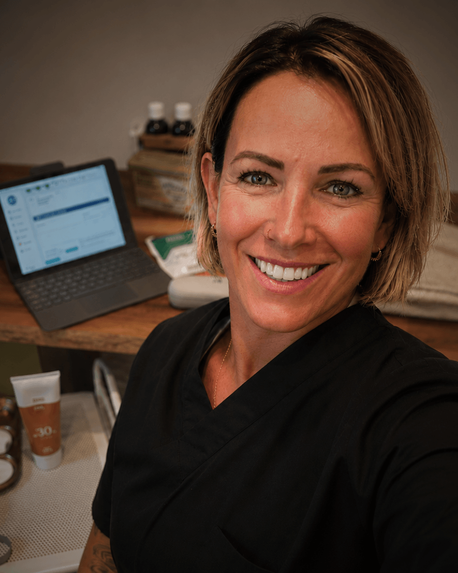 Rachel, founder of Invincible, in her clinic